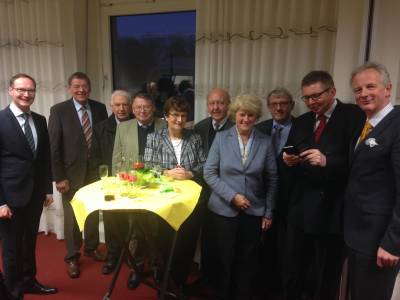 Neujahrsempfang der Kreis CDU im Stift Tilbeck, hier die Rosendahler im Gespräch mit der Festrednerin, Staatsministerin Frau Prof. Dr. Monika Grütters, MdB